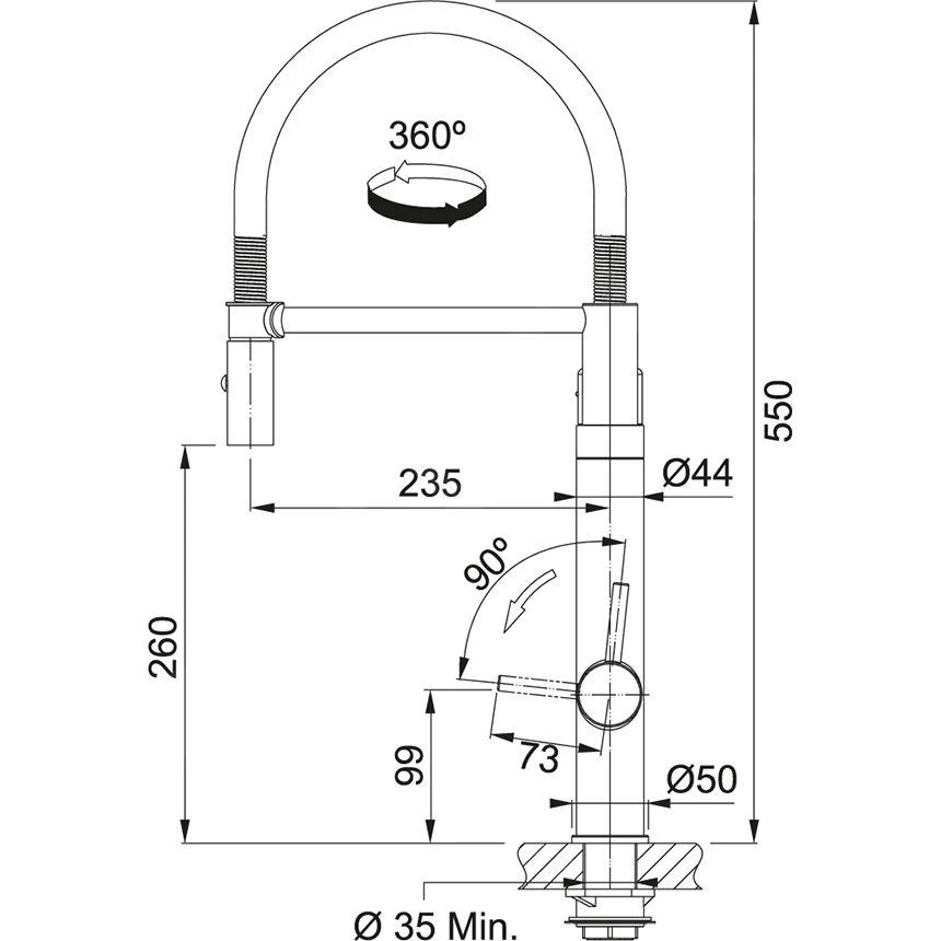 Franke Mitigeurs Filtrants - Vital Tap Mitigeur D’évier Avec Filtration D’eau Intégrée, Bec Flexible Et Douchette, Chrome/gun Metal 120.0621.230 4 Franke Mitigeurs Filtrants - Vital Tap Mitigeur D’évier Avec Filtration D’eau Intégrée, Bec Flexible Et Douchette, Chrome/gun Metal 120.0621.230 – Image 2