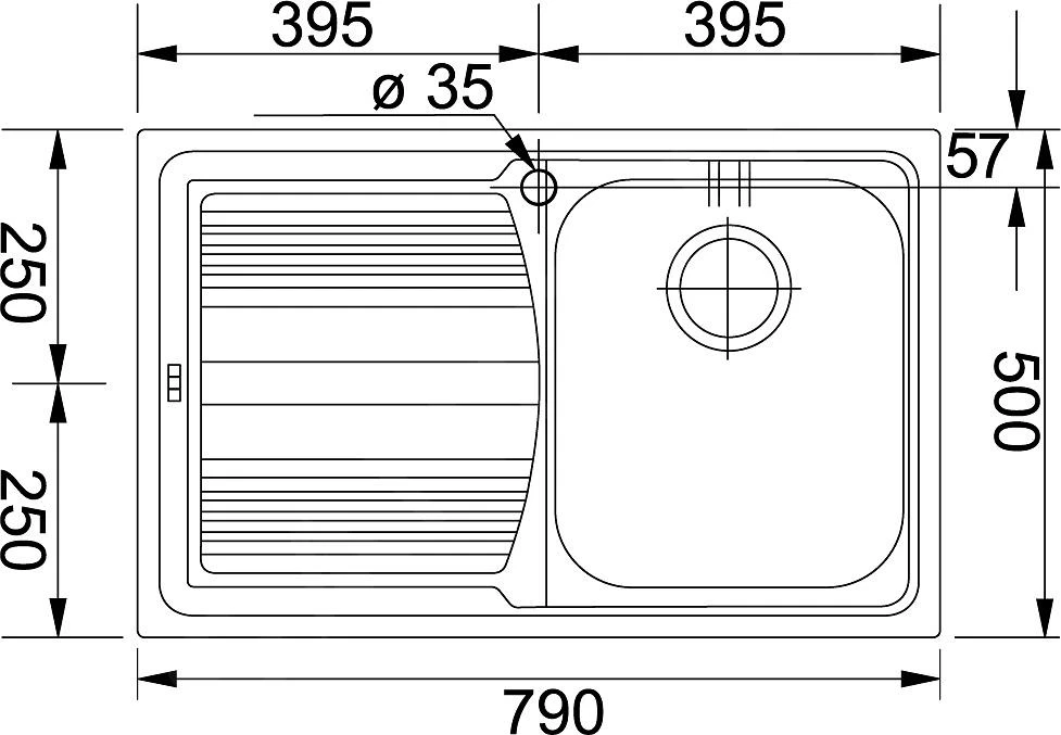 Franke Logica - Évier En Inox LLX 611/7, 790x500 Mm 101.0120.188 4 Franke Logica - Évier En Inox LLX 611/7, 790x500 Mm 101.0120.188 – Image 2