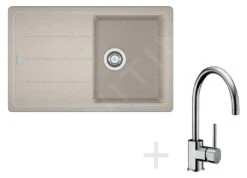 Franke Colonnes - Set De Cuisine G56, évier En Granit BFG 611-78, Sahara +robinet FC 650, Chrome 114.0323.877