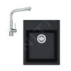 Franke Colonnes - Ensemble De Cuisine T50, évier En Tectonite SID 610-40 Et Mitigeur Samoa, Noir / Chrome 114.0508.358 -Franke 09c4104a748570b606afc204