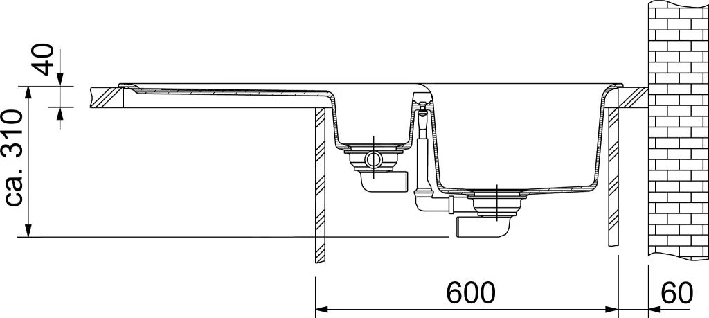 Franke Orion - Évier En Tectonite OID 651, 1000x510 Mm, Gris 114.0442.806 5 Franke Orion - Évier En Tectonite OID 651, 1000x510 Mm, Gris 114.0442.806 – Image 3