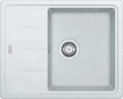 Franke Basis - Évier En Fragranit BFG 611-62, 620x500 Mm, Blanc Artic 114.0285.103