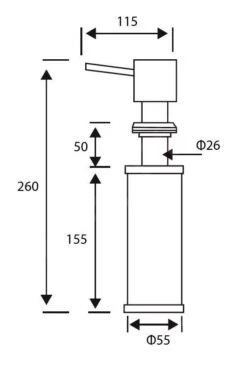 Franke Accessoires - Distributeur De Détergent FD 300, Chrome 119.0085.067 -Franke 18d49a7d733821ca444585c6