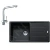 Franke Colonnes - Ensemble G135, évier En Fragranit BFG 611 Et Mitigeur Samoa, Noir Mat / Chrome 114.0675.663