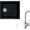 Franke Colonnes - Set De Cuisine G76, évier En Fragranit MRG 611-78 BB, Onyx + Robinet FN 0147, Chrome 114.0365.638