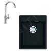 Franke Colonnes - Ensemble G240, évier En Fragranit MRG 610-37 RTL Et Mitigeur FP 0408.031, Onyx / Chrome 114.0675.647