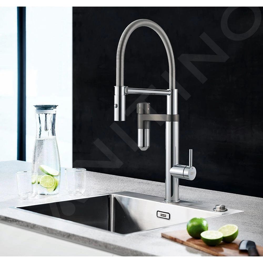 Franke Mitigeurs Filtrants - Vital Tap Mitigeur D’évier Avec Filtration D’eau Intégrée, Bec Flexible Et Douchette, Chrome/gun Metal 120.0621.230 7 Franke Mitigeurs Filtrants - Vital Tap Mitigeur D’évier Avec Filtration D’eau Intégrée, Bec Flexible Et Douchette, Chrome/gun Metal 120.0621.230 – Image 5