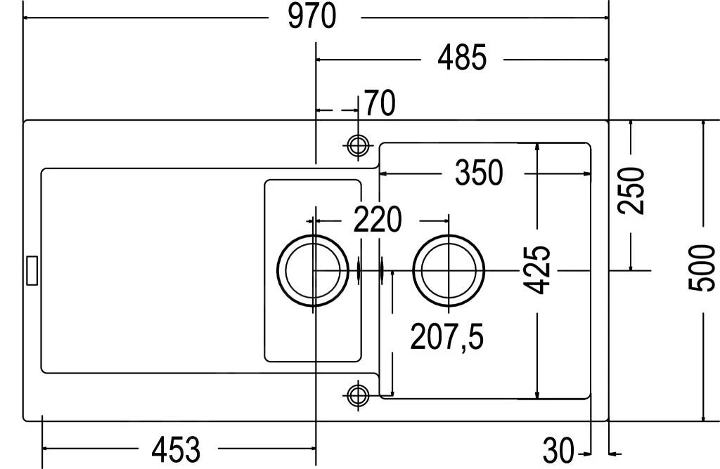 Franke Maris - Évier En Fragranit MRG 651, 970x500 Mm, Onyx 114.0250.550 4 Franke Maris - Évier En Fragranit MRG 651, 970x500 Mm, Onyx 114.0250.550 – Image 2