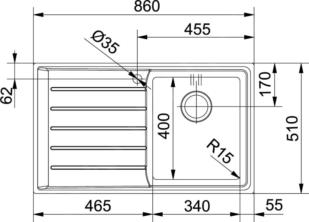 Franke Neptune Plus - Évier En Inox NPX 611/2, 860x510 Mm 101.0068.368 4 Franke Neptune Plus - Évier En Inox NPX 611/2, 860x510 Mm 101.0068.368 – Image 2