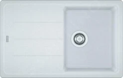 Franke Basis - Évier En Fragranit BFG 611-78, 780x500 Mm, Blanc Artic 114.0285.168