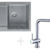 Franke Colonnes - Set De Cuisine G7, évier En Fragranit MRG 611-62, Pierre Grise + Robinet Samoa, Chrome 114.0120.343