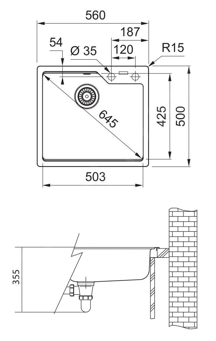 Franke Urban - Évier En Fragranit UBG 610-56, 560x500 Mm, Sable 114.0582.780 4 Franke Urban - Évier En Fragranit UBG 610-56, 560x500 Mm, Sable 114.0582.780 – Image 2