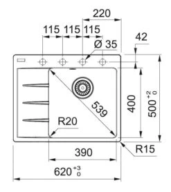 Franke Colonnes - Set G220, évier En Fragranit CNG 611-62 TL / 7 Et Mitigeur Samoa, Cachemire / Chrome 114.0650.745 -Franke 3fbdafe593b7b83f15de1788 2