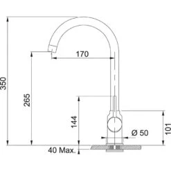 Franke Colonnes - Ensemble De Cuisine T101, évier En Tectonite SID 610-40 Et Mitigeur FP 9000.084, Gris 143.0675.709 -Franke 43bf0519b81f027f8b140207 6