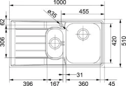 Franke Neptun - Évier En Inox NEX 651/2, 1000x510 Mm 101.0120.275 -Franke 44a7b9b0df38cc44d30ec4b5 1