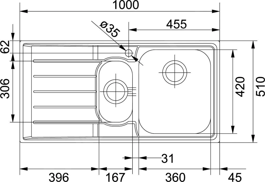 Franke Neptun - Évier En Inox NEX 651/7, 1000x510 Mm 101.0120.276 4 Franke Neptun - Évier En Inox NEX 651/7, 1000x510 Mm 101.0120.276 – Image 2