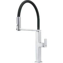 Franke Centinox - Mitigeur D&apos;évier FC 7873 Avec Bras Flexible, Noir/inox 115.0547.855