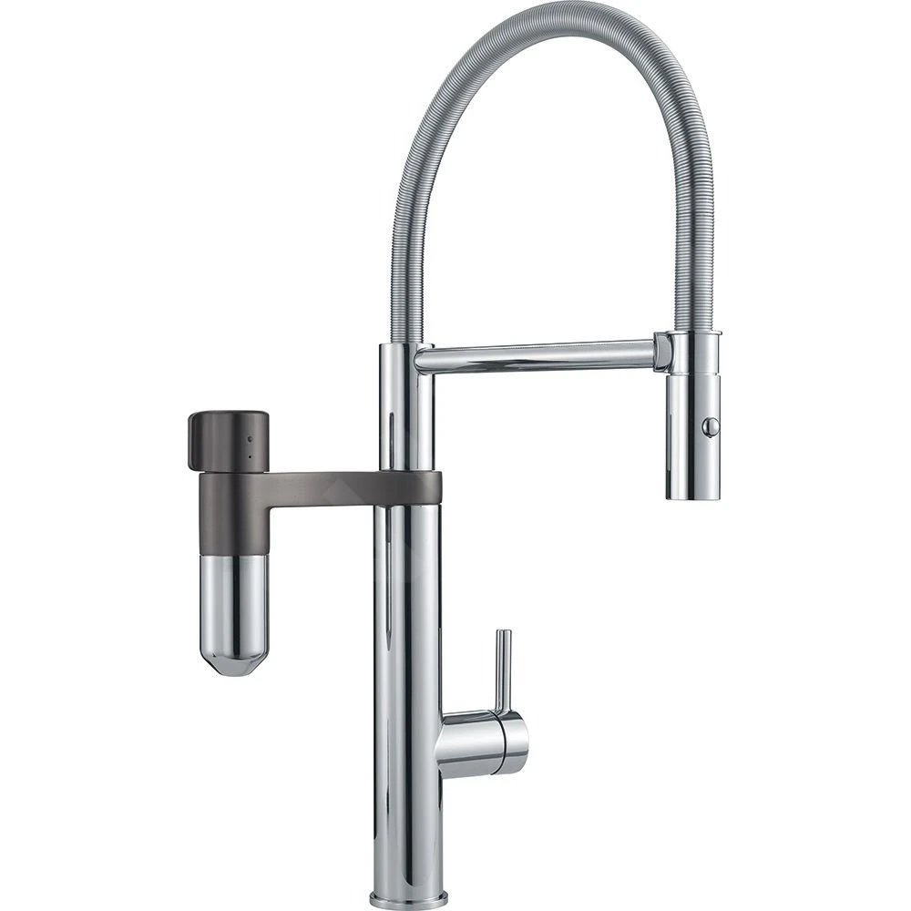 Franke Mitigeurs Filtrants - Vital Tap Mitigeur D’évier Avec Filtration D’eau Intégrée, Bec Flexible Et Douchette, Chrome/gun Metal 120.0621.230 3 Franke Mitigeurs Filtrants - Vital Tap Mitigeur D’évier Avec Filtration D’eau Intégrée, Bec Flexible Et Douchette, Chrome/gun Metal 120.0621.230