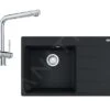 Franke Colonnes - Set G216, évier En Fragranit CNG 611-78 TL / 2 Et Mitigeur Samoa, Noir Mat / Chrome 114.0650.798 -Franke 59d6a20f0b70d8360eac570e