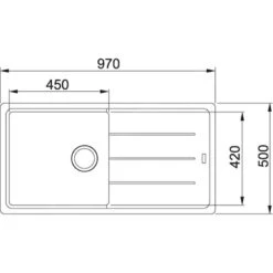 Franke Basis - Évier En Fragranit BFG 611, 970x500 Mm, Huître 114.0494.758 6 Franke Basis - Évier En Fragranit BFG 611, 970x500 Mm, Huître 114.0494.758 -Franke 5efecd54f6163d7807c8ee88