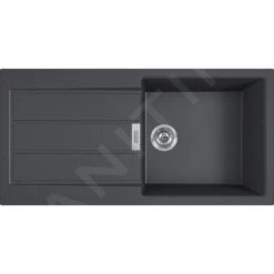 Franke Colonnes - Ensemble T76, évier En Tectonite S2D 611-100 Et Robinetterie SAMOA, Noir/chrome 143.0616.929 -Franke 5f947f01f520b0a5991afc1f