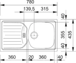 Franke Eurostar - Évier ETN 614 N ETHOS, 780x435 Mm, Inox 101.0684.385 6 Franke Eurostar - Évier ETN 614 N ETHOS, 780x435 Mm, Inox 101.0684.385 -Franke 65a5a3e185a30bbe2657935f