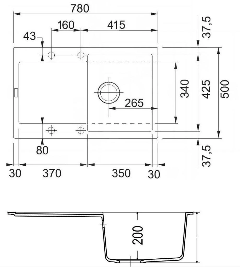 Franke Maris - Évier En Fragranite MRG 611, 780x500 Mm, Noir Mat 114.0637.576 4 Franke Maris - Évier En Fragranite MRG 611, 780x500 Mm, Noir Mat 114.0637.576 – Image 2
