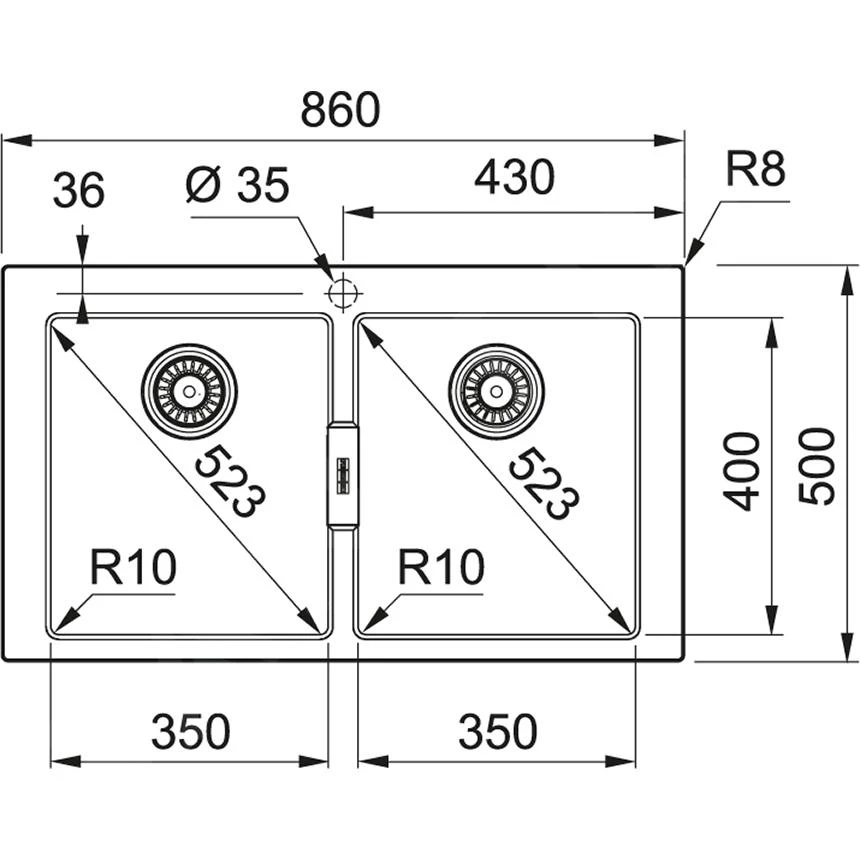Franke Sirius 2.0 - Évier En Tectonite S2D 620-86, 860x500 Mm, Gris 143.0650.970 4 Franke Sirius 2.0 - Évier En Tectonite S2D 620-86, 860x500 Mm, Gris 143.0650.970 – Image 2
