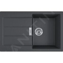 Franke Sirius 2.0 - Évier En Tectonique S2D 611-78, 780x500 Mm, Noir 143.0613.582