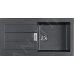 Franke Sirius 2.0 - Évier En Tectonique S2D 611-100, 1000x500 Mm, Noir 143.0613.661