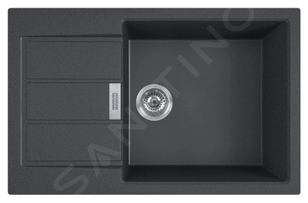 Franke Sirius 2.0 - Évier En Tectonique S2D 611-78 XL, 780x500 Mm, Noir 143.0617.613 3 Franke Sirius 2.0 - Évier En Tectonique S2D 611-78 XL, 780x500 Mm, Noir 143.0617.613