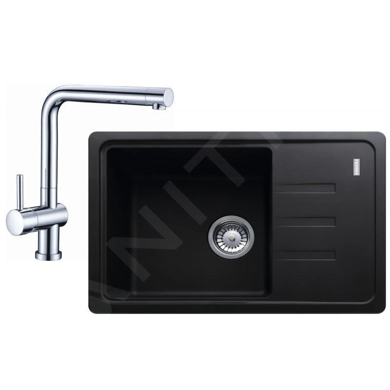 Franke Colonnes - Set De Cuisine G116, évier En Fragranit BSG 611-62, Onyx + Robinet SAMOA, Chrome 114.0440.605 3 Franke Colonnes - Set De Cuisine G116, évier En Fragranit BSG 611-62, Onyx + Robinet SAMOA, Chrome 114.0440.605