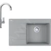 Franke Colonnes - Set G226, évier En Fragranit CNG 611-78 TL / 7 Et Mitigeur FP 0408.031, Pierre Grise / Chrome 114.0650.822
