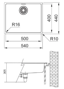 Franke Maris - Évier MRX 210/610-50, 540x440x180 Mm, Inox 127.0539.573 6 Franke Maris - Évier MRX 210/610-50, 540x440x180 Mm, Inox 127.0539.573 -Franke 8b9cf04ae718e9f997178d8a