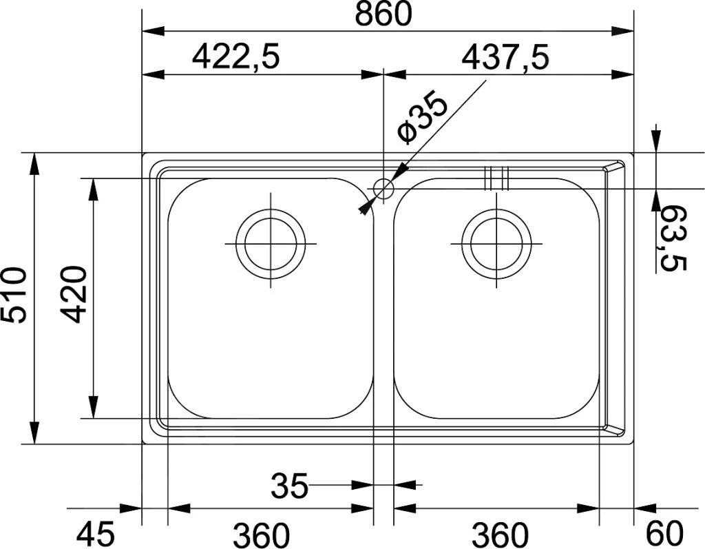 Franke Neptun - Évier En Inox NEX 620, 860x510 Mm + Siphon 101.0120.273 4 Franke Neptun - Évier En Inox NEX 620, 860x510 Mm + Siphon 101.0120.273 – Image 2