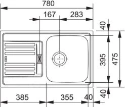 Franke Euroform - Évier En Inox EFN 614-78, 780x475 Mm 101.0684.386 -Franke 9ab584c66168307241116db6
