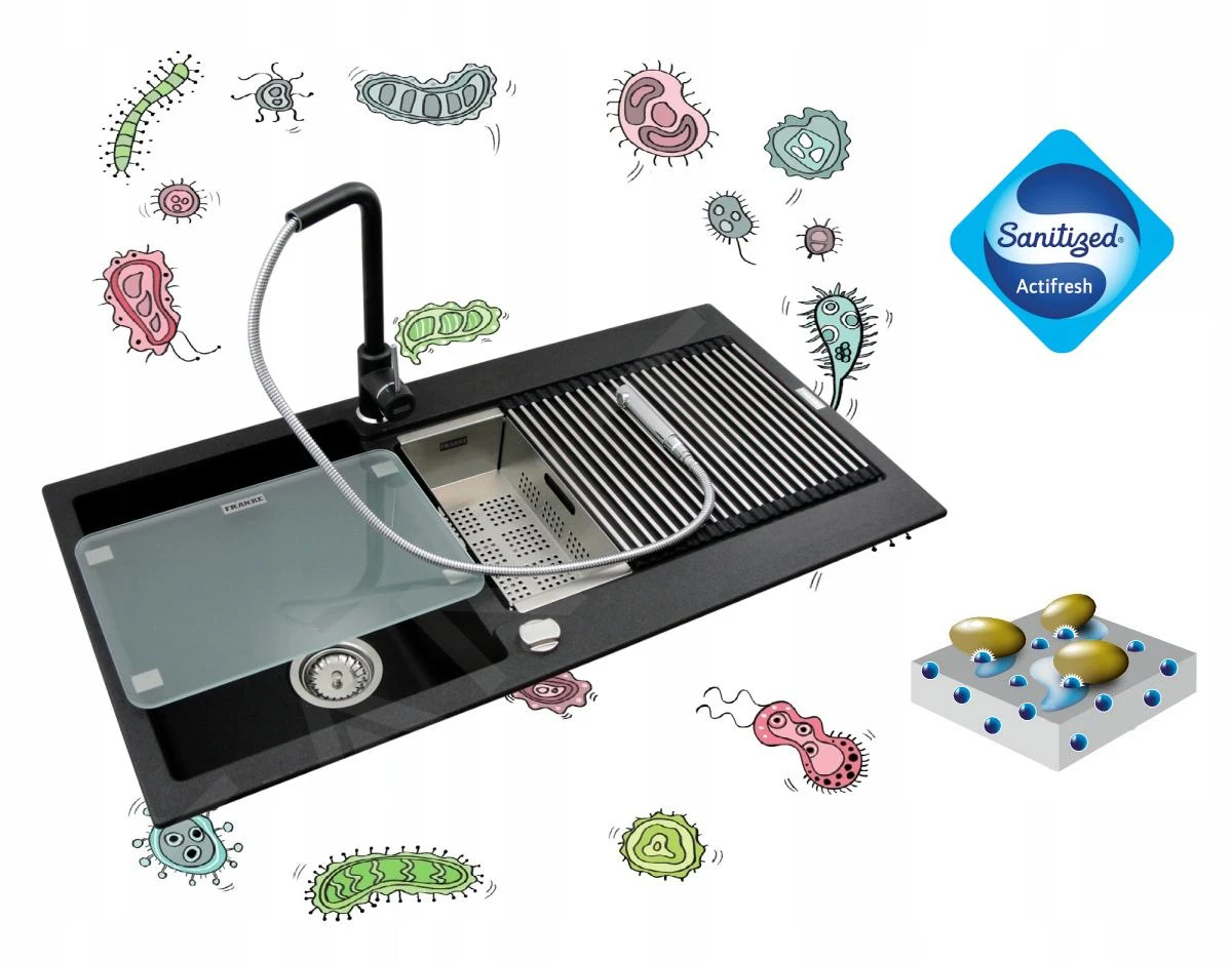 Franke Centro - Évier En Fragranite CNG 611-62 TL / 7, 620x500 Mm, Noir Mat 114.0637.434 5 Franke Centro - Évier En Fragranite CNG 611-62 TL / 7, 620x500 Mm, Noir Mat 114.0637.434 – Image 3