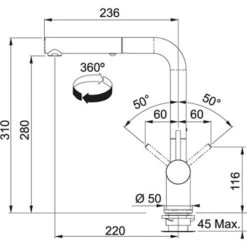 Franke 22 Franke Mitigeur Cuisine Active Plus Solution Fenêtre Chromé 603175-DESTOCK