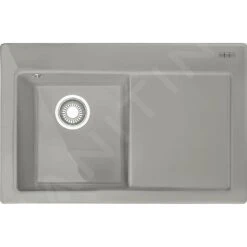 Franke Mythos - Évier En Céramique MTK 611-78 / 2, 780x510 Mm, Perlgrau Matt 124.0433.448