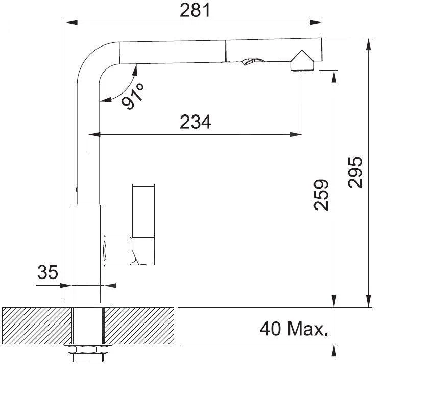Franke Robinetterie - Mitigeur D'évier FG 0392.082, Chrome/sahara 115.0392.360 4 Franke Robinetterie - Mitigeur D'évier FG 0392.082, Chrome/sahara 115.0392.360 – Image 2