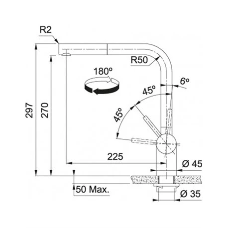 Franke Mitigeur Cuisine Atlas Neo à Bec Inox 444873 3 Franke Mitigeur Cuisine Atlas Neo à Bec Inox 444873