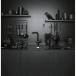 Franke Mitigeur Cuisine Atlas Neo Sensor Inox Noir à Bec 886888 -Franke atlas neo sensor 886888 inox noir bec 2