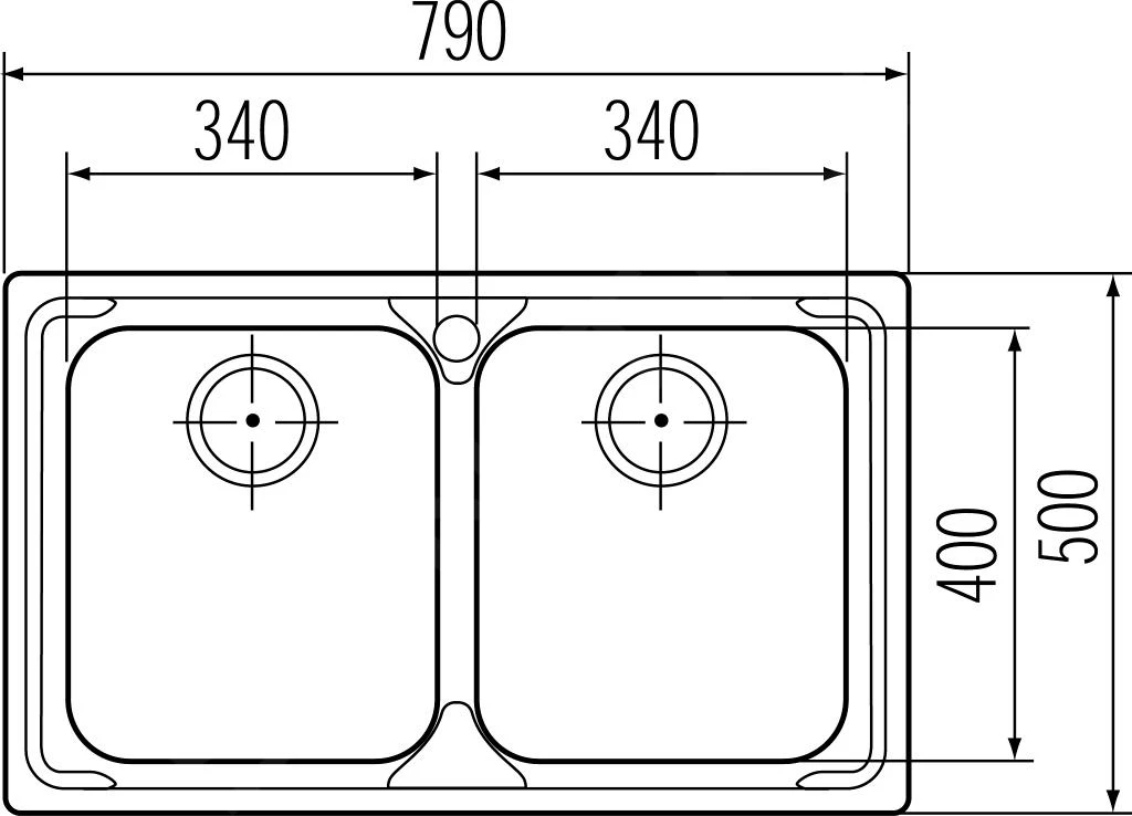 Franke Logica - Évier En Inox LLX 620, 790x500 Mm 101.0199.870 4 Franke Logica - Évier En Inox LLX 620, 790x500 Mm 101.0199.870 – Image 2
