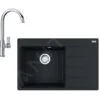 Franke Colonnes - Set G218, évier En Fragranit CNG 611-78 TL / 2 Et Mitigeur FP 0408.031, Noir Mat / Chrome 114.0650.818 -Franke b4071b0e0022578177fd44e9