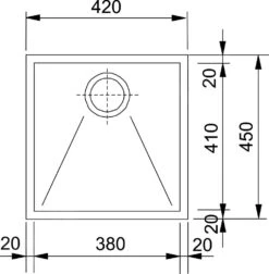 Franke Planar - Évier En Inox PPX 110-38, 420x450 Mm 122.0203.472 7 Franke Planar - Évier En Inox PPX 110-38, 420x450 Mm 122.0203.472 -Franke b45b7c78920ecf96b8811dc0