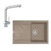 Franke Colonnes - Ensemble De Cuisine G39, évier En Fragranit MRG 611 Et Mitigeur Samoa, Cachemire / Chrome 114.0510.267