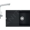 Franke Colonnes - Set G39, évier En Fragranit MRG 611 Et Mitigeur Samoa, Noir Mat / Chrome 114.0650.571
