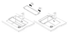 Franke Accessoires - ALL-IN Rail Télescopique, Plastique Noir / Inox 133.0655.059 -Franke be10d32250f7cec92ad6e78e