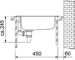 Franke Eurostar - Évier En Inox ETN 610, 455x435 Mm + Siphon 101.0286.106 -Franke c4005e0b90759d30a6c64611