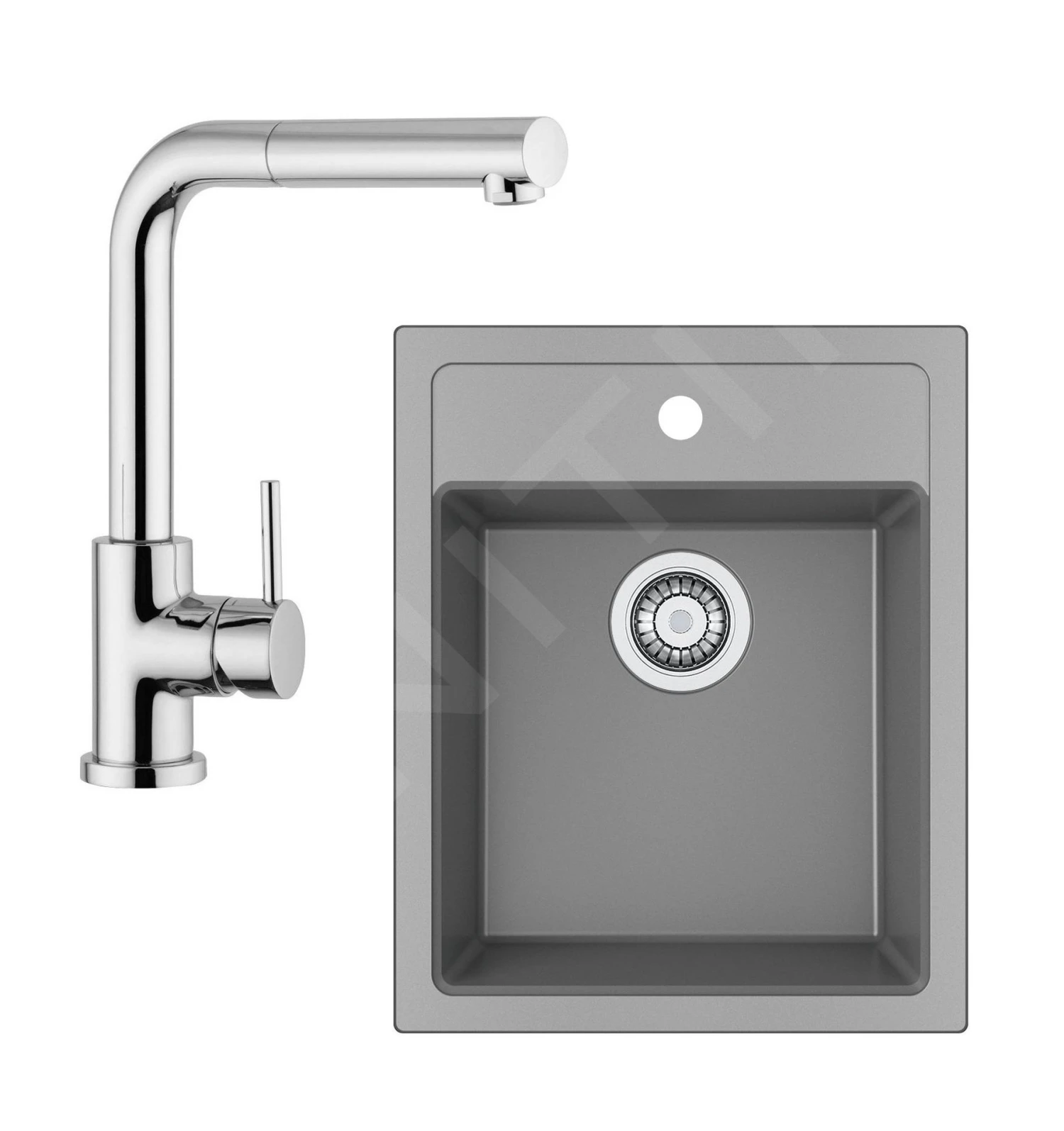 Franke Colonnes - Ensemble De Cuisine T51, évier En Tectonite SID 610-40 Et Mitigeur FN 0147.031, Gris / Chrome 114.0508.414 3 Franke Colonnes - Ensemble De Cuisine T51, évier En Tectonite SID 610-40 Et Mitigeur FN 0147.031, Gris / Chrome 114.0508.414